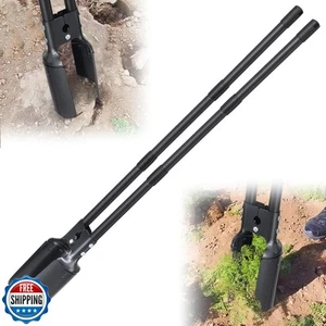 Post Hole Digger Tool, Heavy Duty Post Hole Digger with 55 Inch Handle, Dual  - Picture 1 of 5
