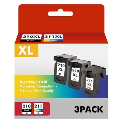 Ink compatible for Canon PG-210XL CL-211XL PIXMA MX320 MX330 MX340 MX410 Lot - Image 1 of 4