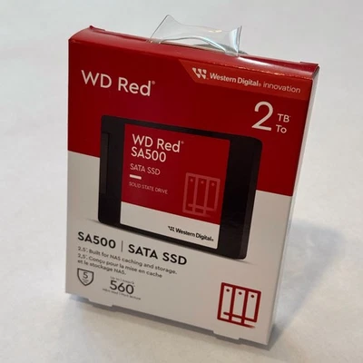 NIB SEALED Western Digital Red SA500 2TB 2.5" SATA NAS SSD (WDS200T2R0A-68CKB0) - Image 1 of 4