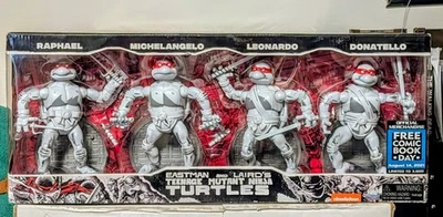 Playmates TMNT Eastman Lairds 4 Pack Black & White SEALED - Image 1 of 4