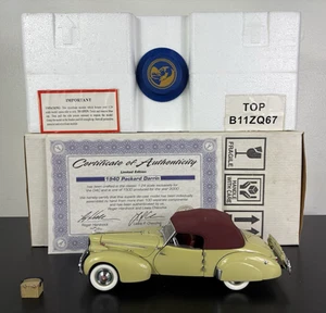 1940 Packard Darrin Franklin Mint 1:24 Diecast Yellow D4C Limited Edition - READ - Imagen 1 de 18
