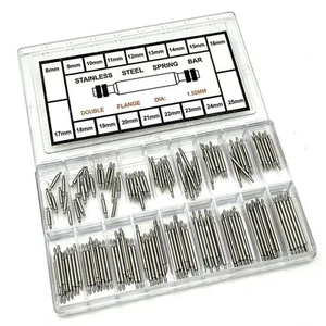 360 piezas pasadores de correa de reloj de acero inoxidable 8 mm-25 mm, barras de resorte de 1,5 mm para correas - Imagen 1 de 7