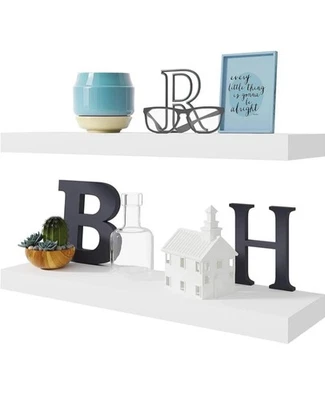 BAMEOS Floating Shelf,Wall Shelf, Decor Wall Mounted Shelves, Hanging Shelf Set - Image 1 of 4