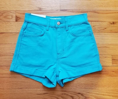 (NUEVO CON ETIQUETAS) Pantalones Cortos de Jean American Apparel Cintura Alta Puño Foto 1 de 2