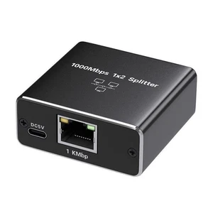 1 un 2 Off Gigabit Ethernet Splitter 1000Mbps Haute Vitesse RJ45 Réseau Ver7813 - Photo 1/8