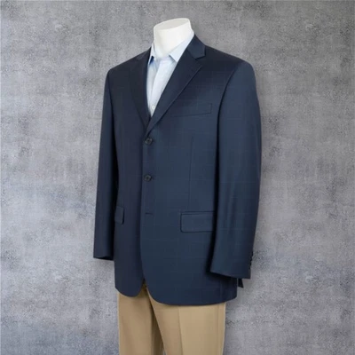 Blazer Abrigo Deportivo BILL BLASS Para Hombres Chaqueta de 3 Botones 50L Azul Marino 100% LANA Trajes Foto 1 de 4