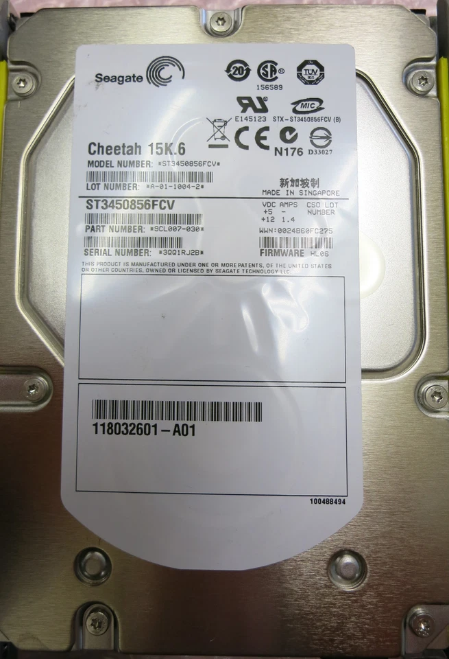Seagate ST3450856FCV 450GB 15k 15K.6 4GB 4GBps FC HDD Hard Drive - Image 1 of 1