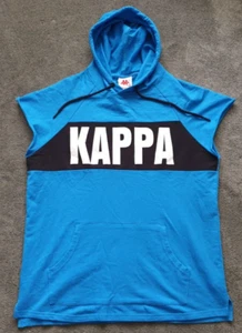 KAPPA Mens Sleeveless Pullover Jumper Hoodie Gym Sweater Blue Cotton Size Medium - Picture 1 of 13