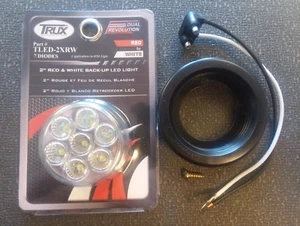 Trux 2" Dual Revolution Marker & Backup 7 Diode LED 2 IN 1 Red/White Kit - Foto 1 di 5