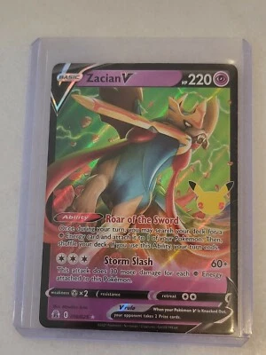 Zacian V - #016/025 - Pokemon TCG: Celebrations Ultra Rare Holo Card - Image 1 of 2