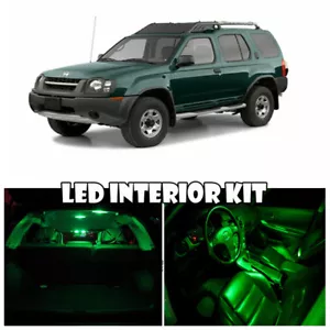 For 00-04 Nissan Xterra GREEN LED Full Package Map Dome Trunk License Plate 5pc - Picture 1 of 1