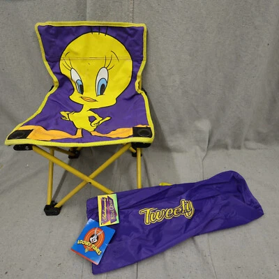 Silla de playa plegable para niños Shakespeare 2002 Tweety Bird Looney Tunes con bolsa Foto 1 de 4