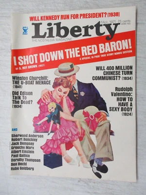 LIBERTY THE NOSTALGIA MAGAZINE FALL 1971 WINSTON CHURCHILL RUDOLPH VALENTINO - Image 1 of 2