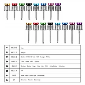 Dental Implant Abutment Hand Driver Hex Screwdriver Long 25mm + Short 20mm - Picture 1 of 43