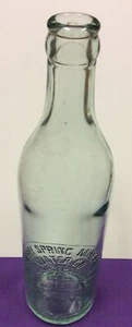 Used Vintage Berry Spring Mineral Water Pint Lt Green Embossed Bottle U - Picture 1 of 7