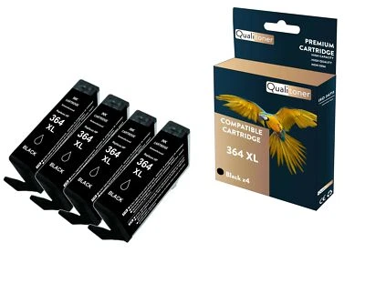 QUALITONER 4 Cartouche compatible pour HP 364XL Noir