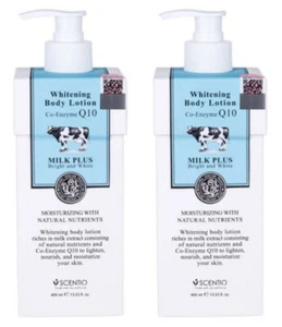400ml x 2 Bottle Scentio Lotion Milk Plus Beauty Buffet Whitening Co Enzyme Q10 - Picture 1 of 1