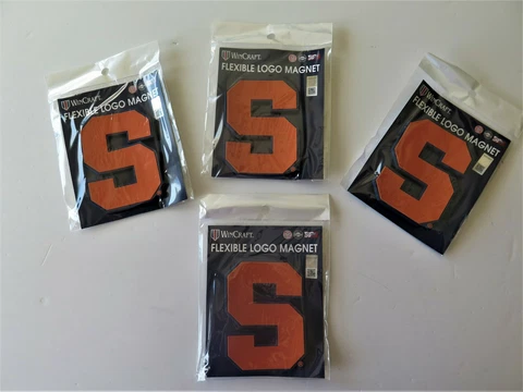 LOT OF FOUR (4) SYRACUSE ORANGE, FLEXIBLE MAGNETS FROM WINCRAFT Cover