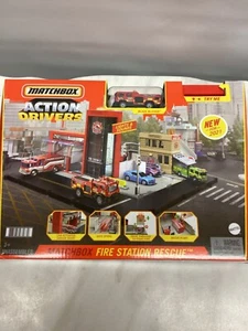 Matchbox Action Drivers 2021 Estación de Bomberos Rescate Nuevo en Caja Raro - Imagen 1 de 2