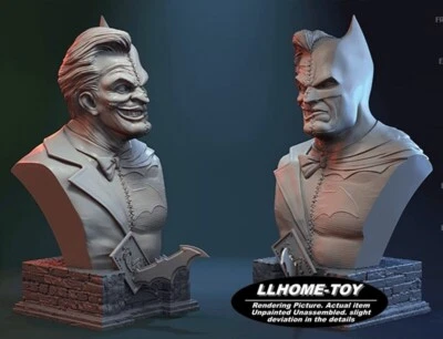 1/3 Butmen & Joker Double-faced 3D Print GK Model Kit Unpainted Unassembled GK - Image 1 of 4