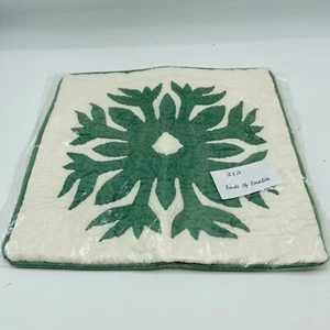 Appliqué Hand Quilted Throw Pillow Cover Bird Of Paradise Handmade 12x12 Cottage - Picture 1 of 5