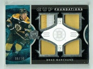 12-13 UD Upper Deck The Cup Foundations  Brad Marchand  /10  Quad Patches