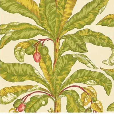 Blair House Palm Wallpaper by Schumacher tropical unpasted retro vintage 27'X27" - Image 1 of 4