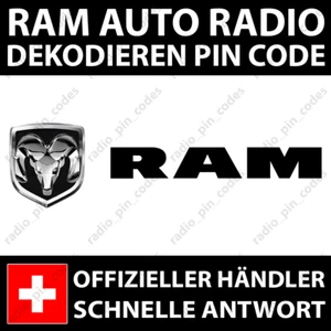 RAM RADIO DEKODIEREN PIN CODE MOPAR NAVI VP2 VP3 VP4 UCONNECT 5.0 7.0 8.4 12.0 - Bild 1 von 12