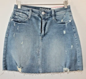 Falda de jean azul Arizona Jean Co. talla 5 envejecida 15,5" mini - Imagen 1 de 7