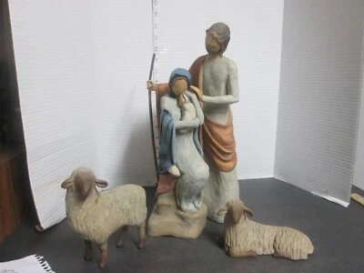 Willow Tree Christmas Story The Holy Family Figurine Nativity By Lordi   2 Sheep - Image 1 of 4
