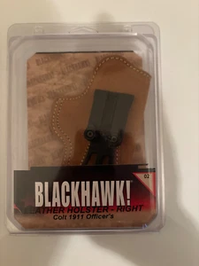 Blackhawk Suede Leather Tuckable Holster Colt 1911 Officers RH 421602BN-R NEW! - Picture 1 of 2