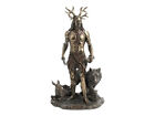 Herne the Hunter with Deer and Wolf Cold Cast Bronze & Resin Statue Sculpture