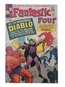 Fantastic Four 30 1st Appearance Diablo! Jack Kirby Key 1964 Marvel xtra STAPLES - Picture 1 of 24