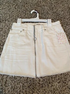 FREE PEOPLE DENIM MINI SKIRT SIZE 24 - Picture 1 of 3