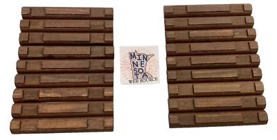 18 Lincoln Log Color Marrón Chocolate Medio Redondo Pisos 4.5" Base Madera Piezas Foto 1 de 4