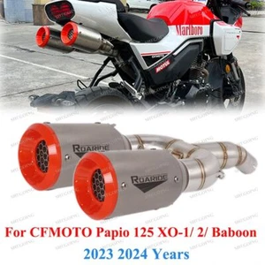 Escape For CFMOTO Papio 125 XO-1 XO-2 XO Baboon Motorcycle Exhaust 2 Muffler - Foto 1 di 4