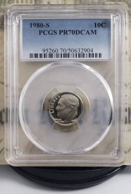 1980-S Roosevelt Proof Dime - PCGS PR70DCAM - Nice Top Grade Coin! 2904 - Image 1 of 4