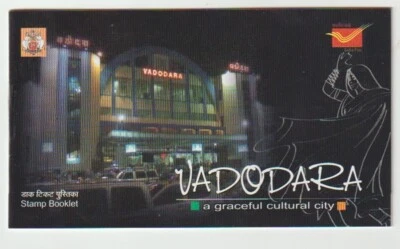 2009 India Post Vadodara Stamp Booklet with block of 4x2 Gandhiji Stamps - Image 1 of 4