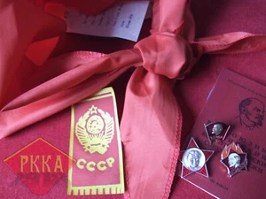 Juego 6 en 1 Octobrista Pionero Komsomol Insignia Pañuelo Identificación URSS Lenin ССР - Imagen 1 de 13