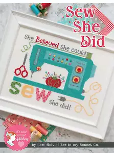 Sew She Did Cross Stitch Pattern by Lori Holt for It's Sew Emma - Picture 1 of 2
