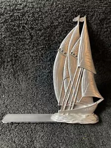 Vintage 1990 Seagull Pewter Canada Nautical Decor Schooner Boat - Picture 1 of 8