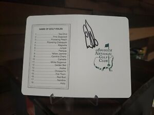 ERNIE ELS PGA GOLF SIGNED AUGUSTA MASTERS SCORE CARD REAL AUTOGRAPH 