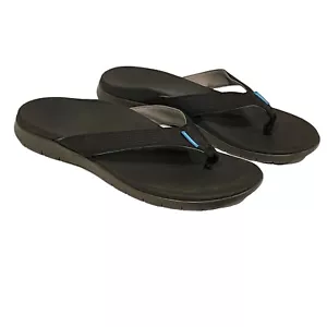 Vionic Zehentrenner Flip Flops Herren 9 schwarz Islander Zehensteg Leder Orthesen Sandale - Bild 1 von 9
