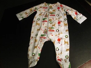 Christmas Baby Girl Sleeper by Mud Pie, Size 0-3 Months, New - Picture 1 of 4