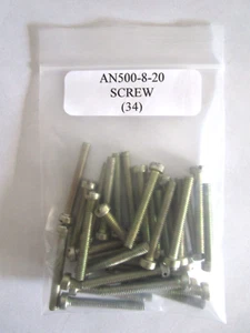AN500-8-20 Füllkopfschraube 8-32 x 1-1/4" Schlitz Stahl plattiert - 34 Stück - Bild 1 von 4