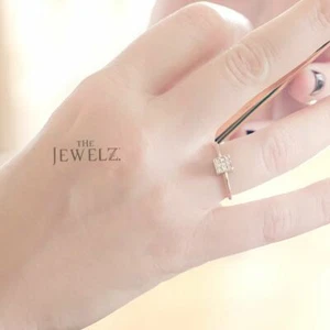 14K Gold 0.10 CT VS/F-G Diamond Open Cuff Cube Design Ring - The Jewelz - Picture 1 of 4