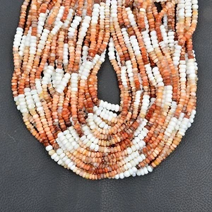 13 inch fire opal gemstone Beads rondelle Shape 3-5MM Faceted Beads Mother Gifts - Picture 1 of 4