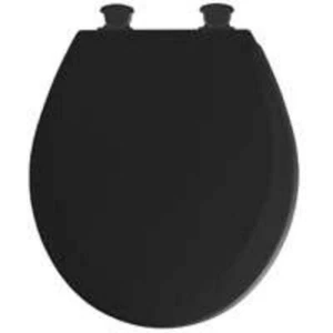 Mayfair 41EC047 Black Round Molded Wood Toilet Seat With Lift-Off Hinges - Picture 1 of 1