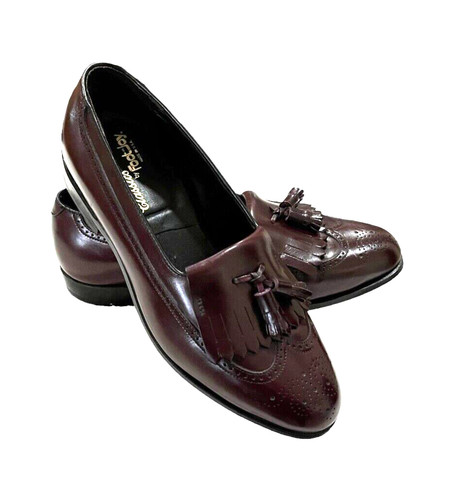 Vintage FOOTJOY Shoes Mens 10 E Burgundy Leather Kiltie  display picture 1