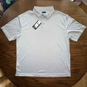 PGA Tour Men's Airflux Polo Shirt Gray Black Size XL Short Sleeve New - Picture 1 of 6